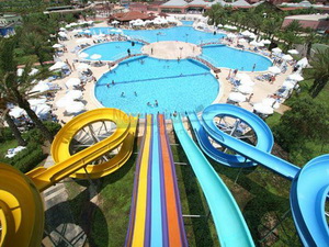 Aqua park waterplanet slides