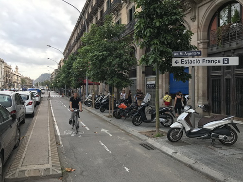 مسیرهای ویژه دوچرخه در شهر بارسلونا اسپانیا