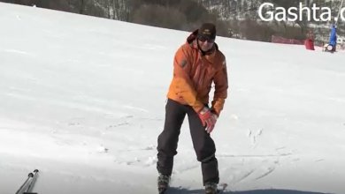حفظ تعادل در اسکی با دستها