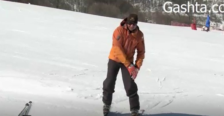 حفظ تعادل در اسکی با دستها